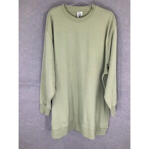 H&M Divided Oversized Crewneck Sweatshirt Dress Green XXL Comfy Pullover NEW